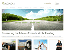 Tablet Screenshot of alcolock.com.au